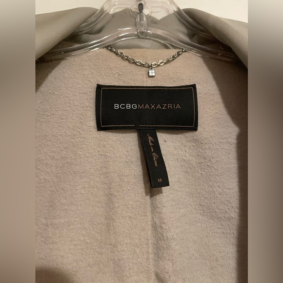 BCBG MaxAzria genuine leather suede jacket with asymmetrical zipper.. Dove grey - Picture 2 of 5